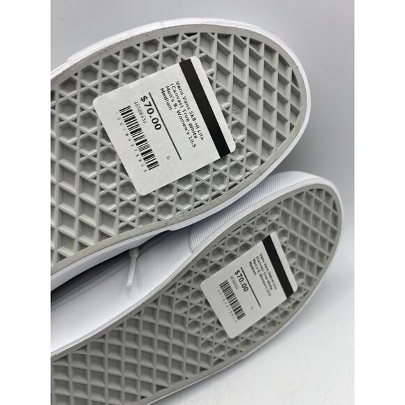 Vans Sk8-Hi Lite Sample White Canvas High Top Shoes Mens 9 Womens 10.5 RARE main image 5